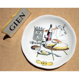 Lot De 6 Assiettes à Fromage Gien - Les Amateurs MP Boitard, Porcelaine, 19cm